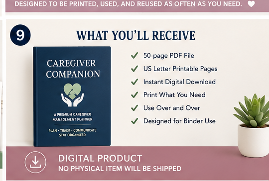 Premium updated 50-page caregiver companion